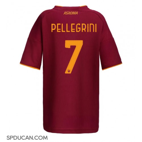 Zenski Nogometni Dres AS Roma Lorenzo Pellegrini #7 Domaci 2025-26 Kratak Rukav